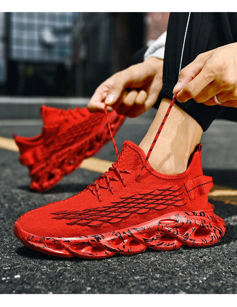 Men's Breathable Mesh Lace-Up Sneakers