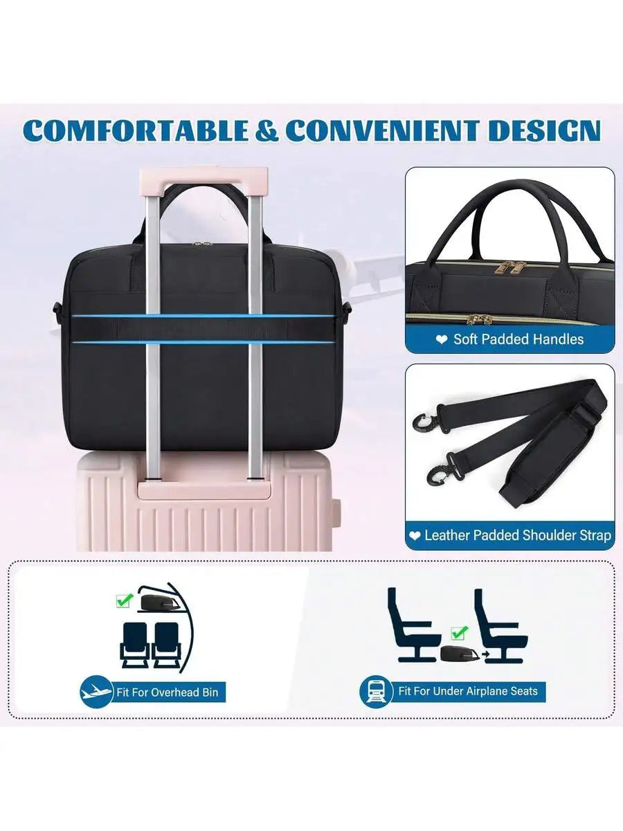 17.3 Inch Laptop Bag For Women Waterproof Briefcase Shoulder Messenger Bag Business Office Travel
