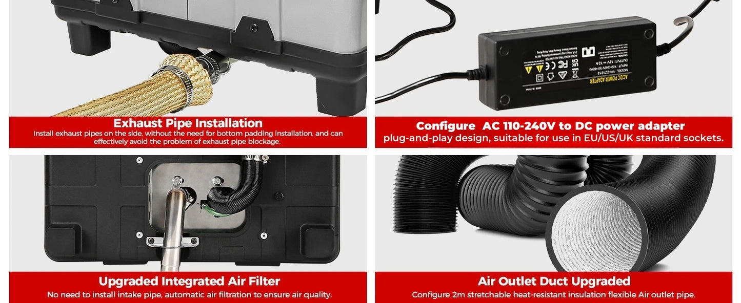 Sunster TB10 8KW Diesel Air Heater | Bluetooth LCD