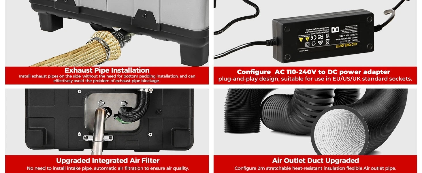 Sunster TB10 8KW Diesel Air Heater | Bluetooth LCD