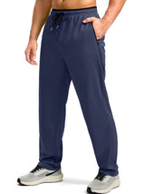 Men's Drawstring Activewear Pants with Zipper Pockets