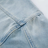 Men's Casual Denim Shirt Jacket Classic Button Up Workwear Style Jean Coat for Spring Fall