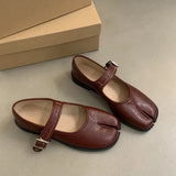 SUOJIALUN Women's Split-Toe Mary Jane Flats