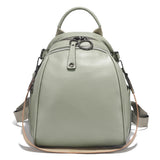 Zency Women's Soft Genuine Leather Travel Backpack Large Capacity Convertible Rucksack Knapsack Multi-compartment Shoulder Bag