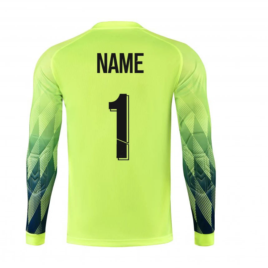 Custom Men Boys Girl Soccer Shirt Goalkeeper Uniform Long Sleeve Football Training Goalkeeper Top Soccer Jersey Pant Shorts Sets