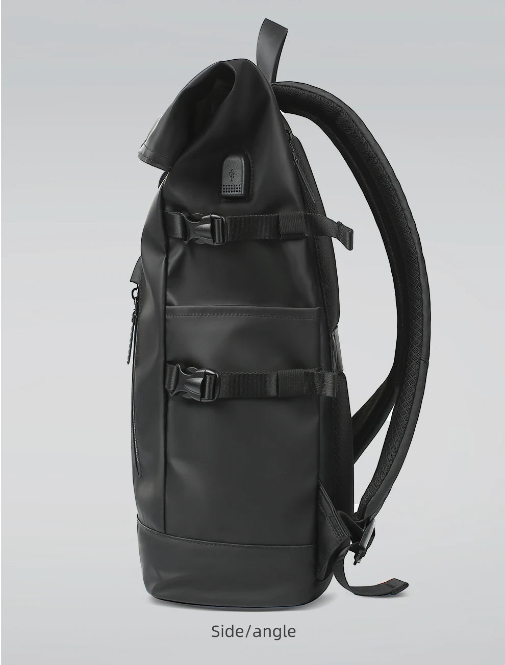 Heroic Knight Men's Backpack Waterproof Roll Top Backpack Women Travel Expandable USB Charging Large Capacity Laptop Bag Mochila