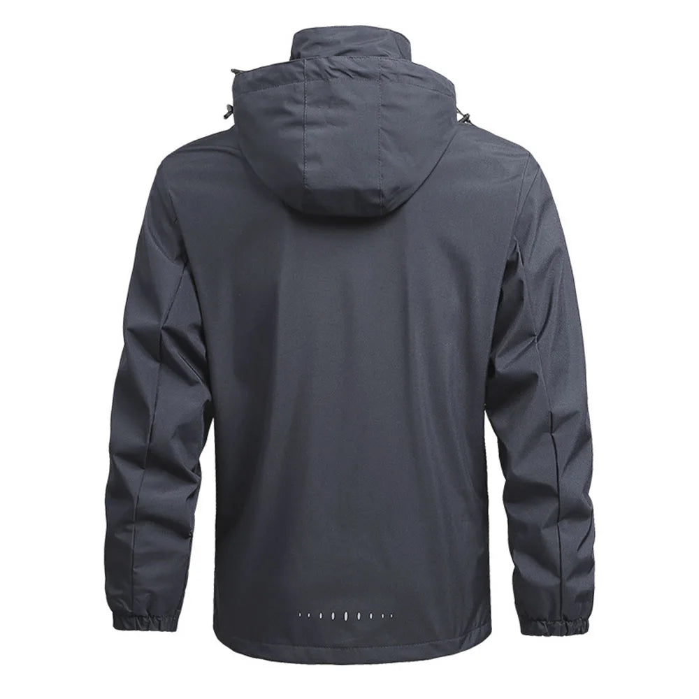 Men’s Hooded Rain Jacket with Detachable Hood