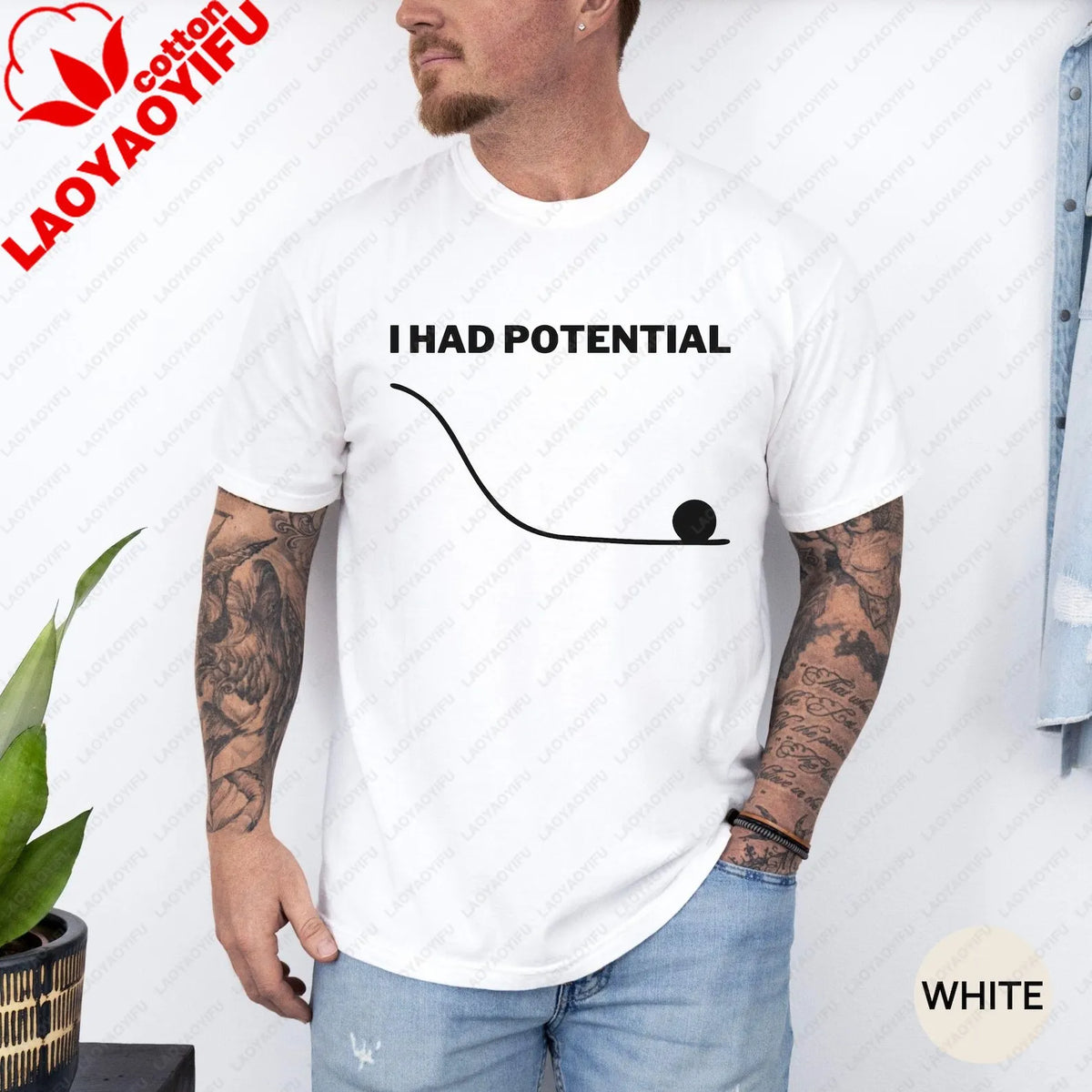 Dr Grace I Had Potential Cotton Graphic T-Shirt