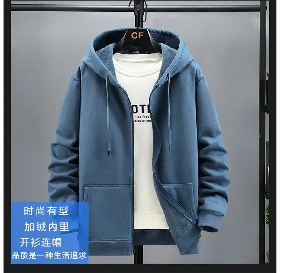Men’s Plus Size Fleece Hoodie, Up to 12XL