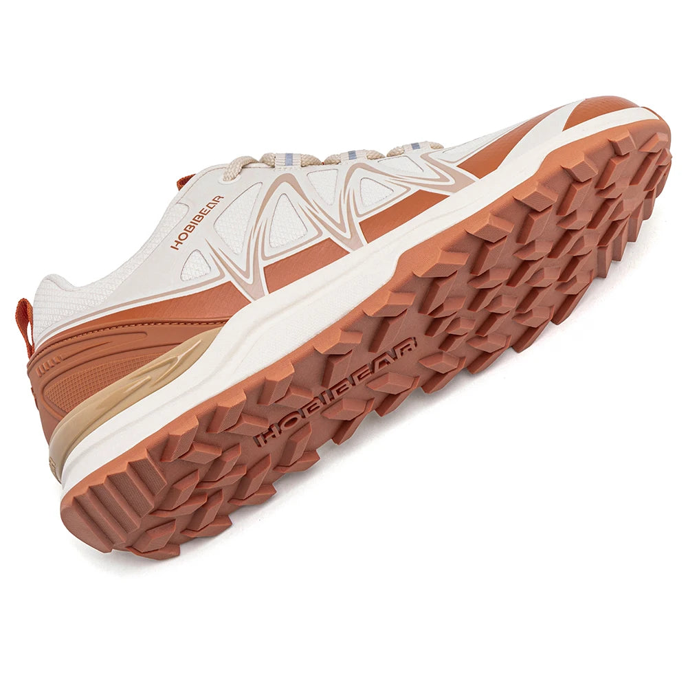 HOBIBEAR Unisex Wide Width Hiking Sneakers Outdoor Trail Running Shoes Artificial Leather Non Slip Lace-Up Walking Sneaker