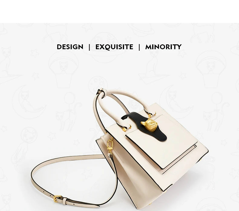 BAFELLI 2026 WOMEN'S NEW HANDBAG CAT LUXURY LEATHER FASHION BUSINESS SHOULDER STYLISH CASUAL CROSSBODY FEMALE PURSE OFFICE LADY