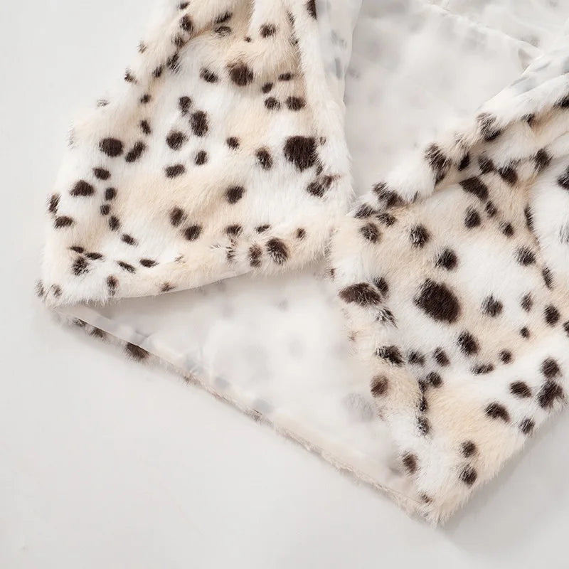 Faux Fur Hooded Scarf & Balaclava Hat