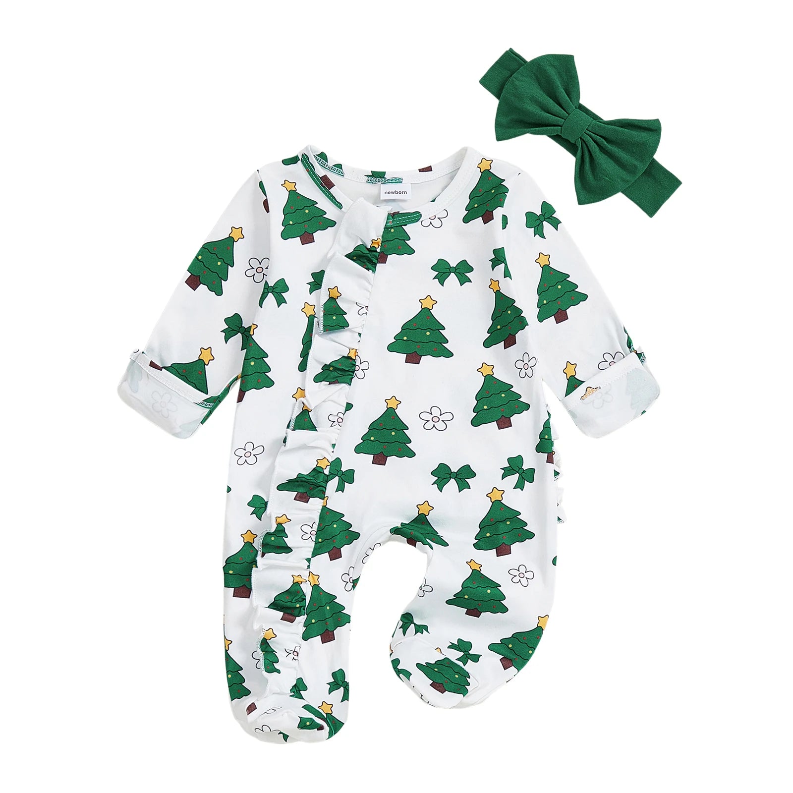 Baby Reindeer Christmas Romper Set
