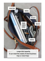 Women's Nylon With Genuine Leather Zipper Tote Lightweight Soft Travling Bags Versatile Style Handbag Different Colors And Size