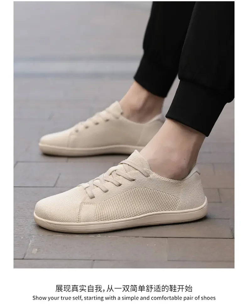 Summer Men's Casual Sports Shoes, Men's and Women's Wide Version Barefoot Shoes Outdoor Running Casual Shoes, Minimalist Shoes
