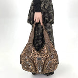Y2K Leopard Print Shoulder Bag – Vintage Maillard Style