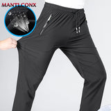 Breathable Men's Casual Pants Quick Dry Straight Elastic Waist Jogger Sweatpants Korean Classic Sport Trousers Plus Size 4XL 5XL