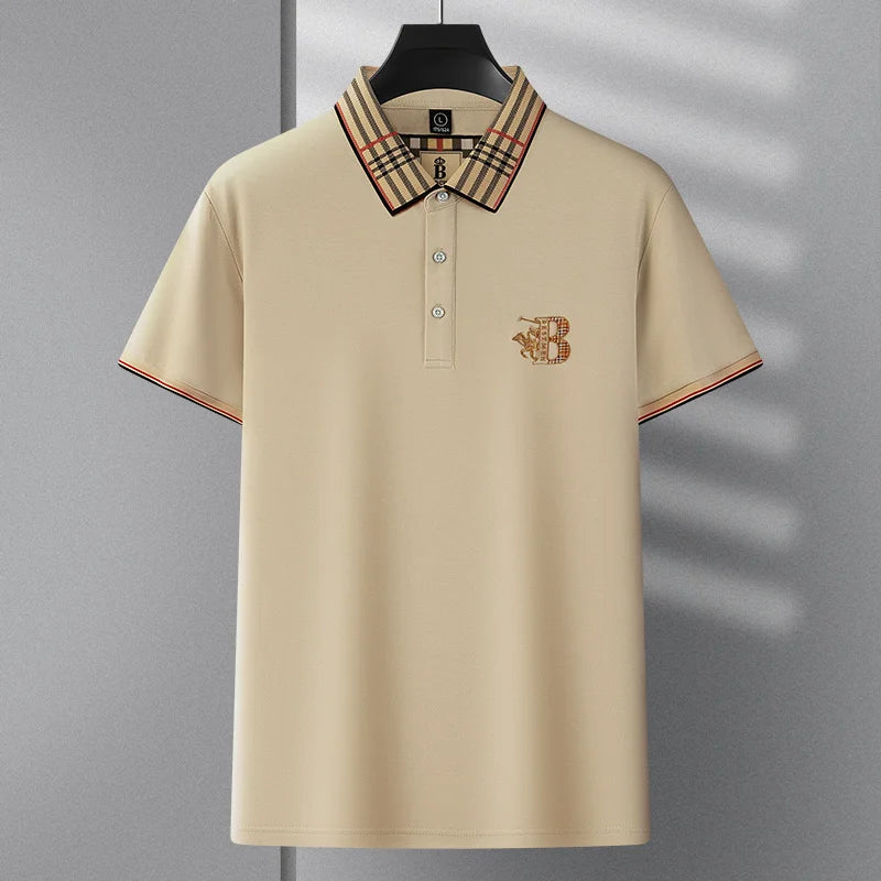 Men's Embroidered Polo Shirt – Breathable Summer Style