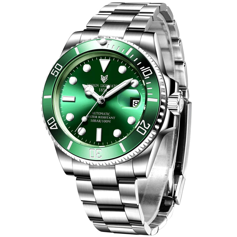LIGE Top Brand Luxury Automatic Watch for Men Fashion Waterproof Sport Men's Mechanical WristWatches Casual Automatic Date Watch
