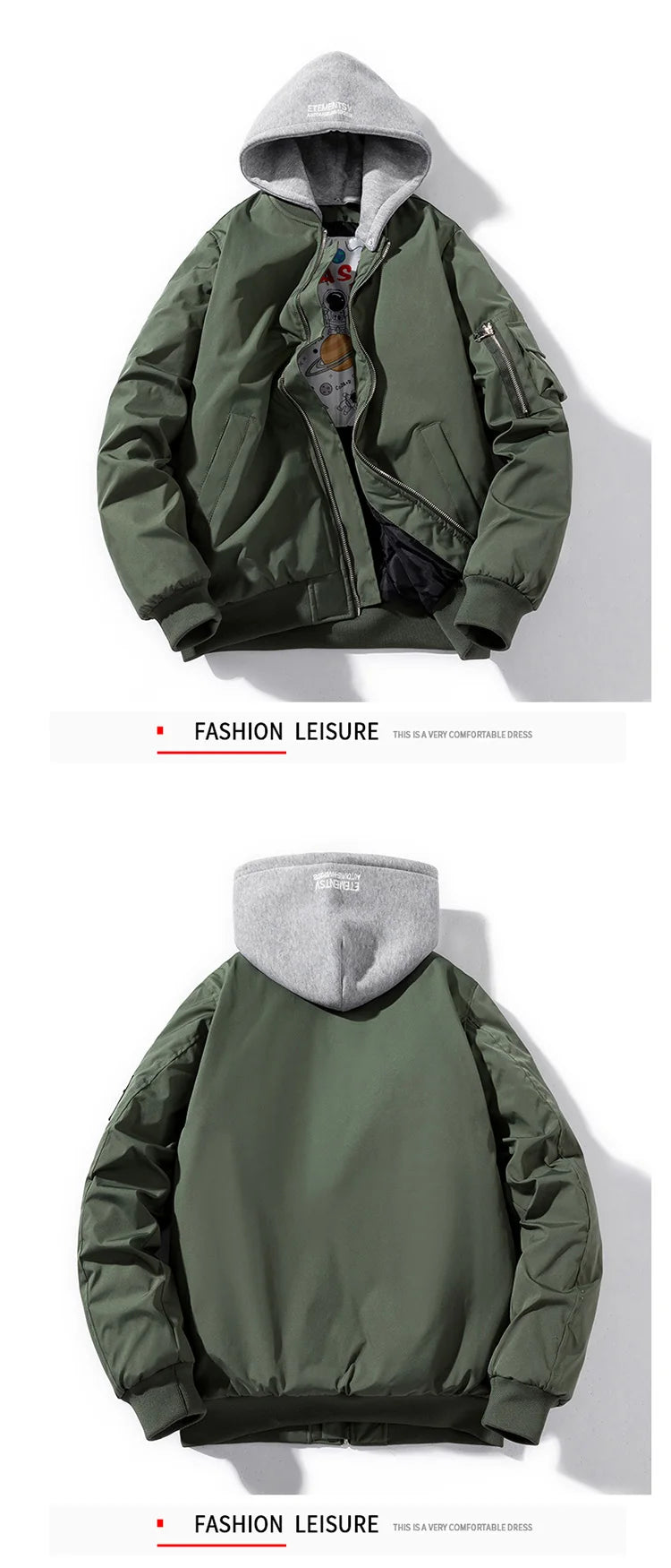Hooded Bomber Pilot Jacket