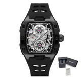 Luxury Automatic Skeleton Watch – Waterproof Silicone Sport Wristwatch