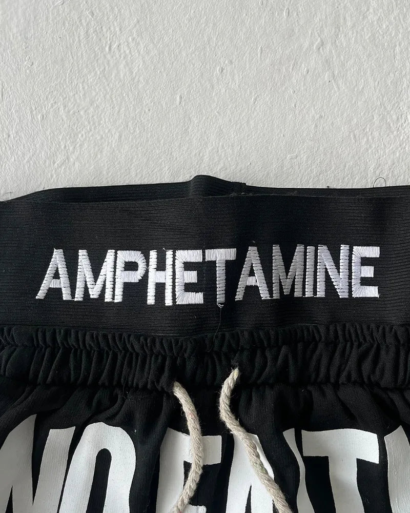 Y2K Gothic Striped Embroidered Streetwear Pants