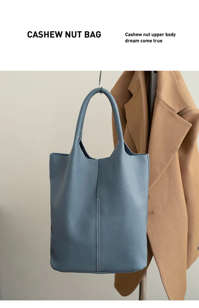 Luxury Soft Leather Bucket Bag | Large Women’s Shoulder Bag