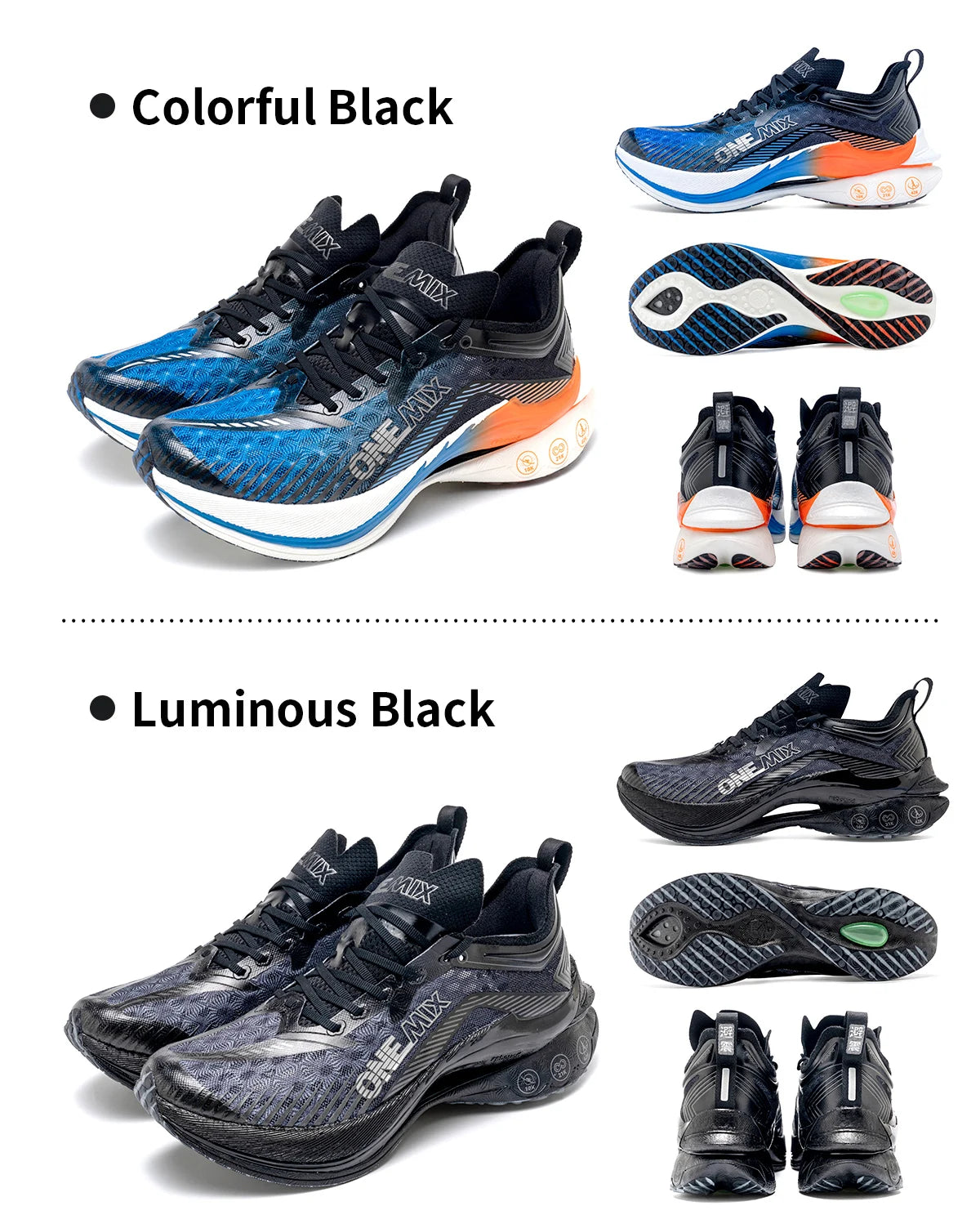 ONEMIX Pace Beam Marathon Running Shoes for Men Anti-slip Ultra-light Rebound Athletic Shoes Carbon Plate Sport Walking Sneakers