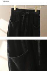 Wool A-Line Midi Skirt – Women's Knit Autumn Winter