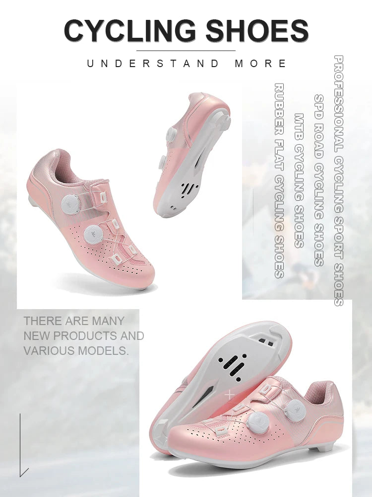 2026 MTB Cycling Sneaker Men A5 Leather Self-Locking Cleat Spd Road Bike Shoes Women Flat Trail Train Mountain Bicycle Shoes