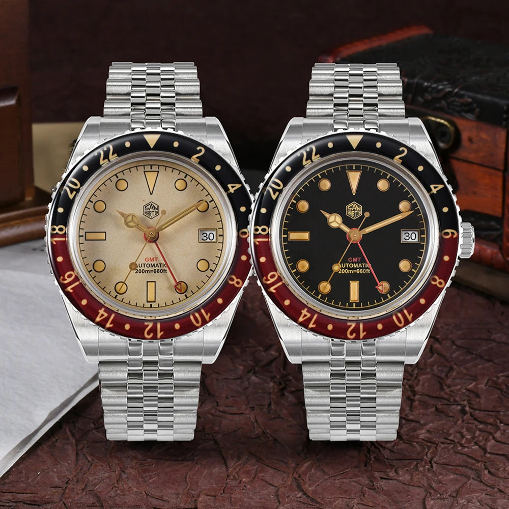 San Martin 40mm SN0005 GMT Automatic Watch | NH34