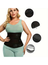 Women’s Sculpting Double-Belt Waist Trainer | Triple-Hook High-Compression Fitness Shaper
