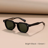 Classics Rivets Style Retro Sun Glasses for Women TR90 Frame Polygon Polarized Sunglasses UV400 Male Black Green 2025 Summer