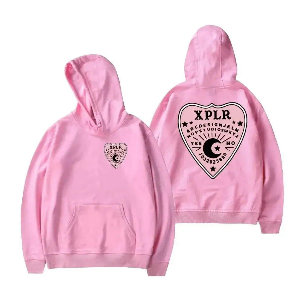 Sam and Colby XPLR Men's and Women's Hooded Sweatshirt Long sleeved Casual Hoodie Warm Street Clothing Top Winter
