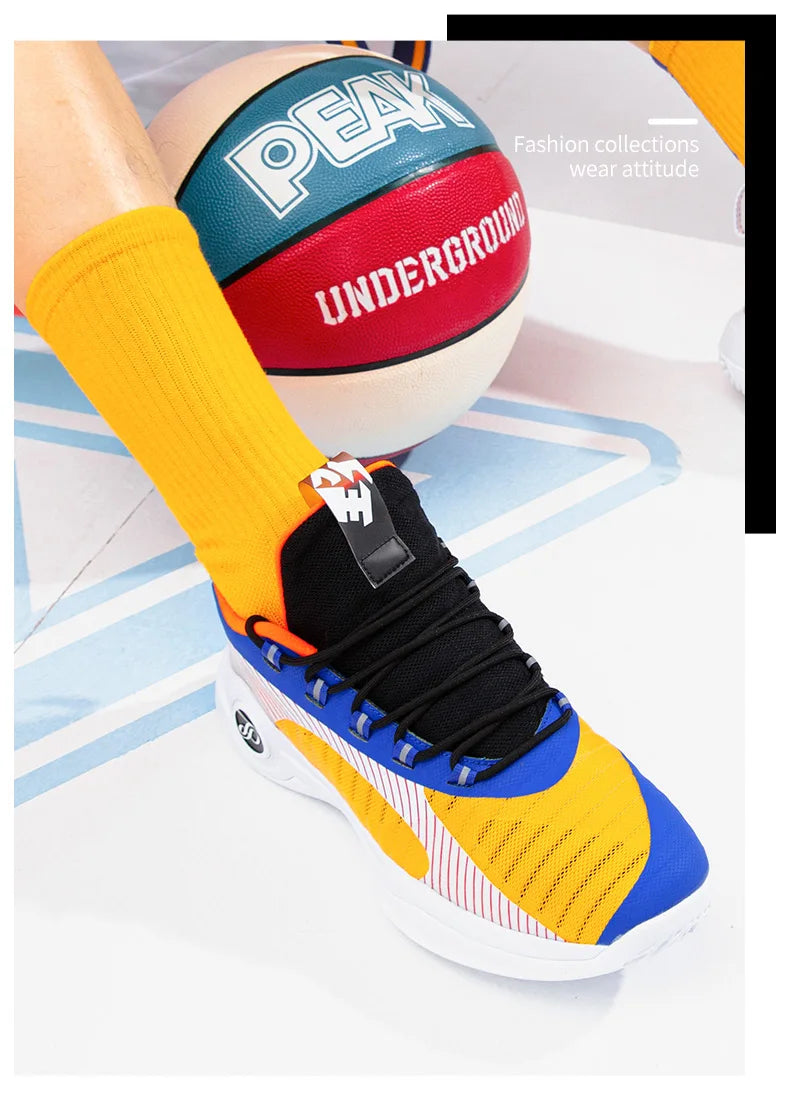 PEAK Tony Parker knight Basketball Shoes Outdoor Non slip Men Sports Shoes Wearable P-MOTIVE Cushion Rebound Breathable Sneakers