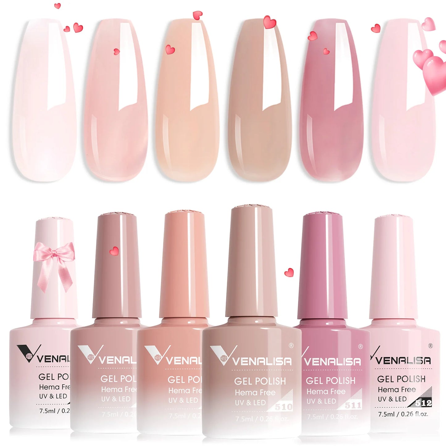 VENALISA 6-Piece Winter Gel Polish Set – HEMA & TPO Free