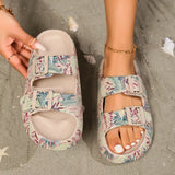 Leopard Print Cloud Slides – Soft Thick-Sole Summer Beach Sandals