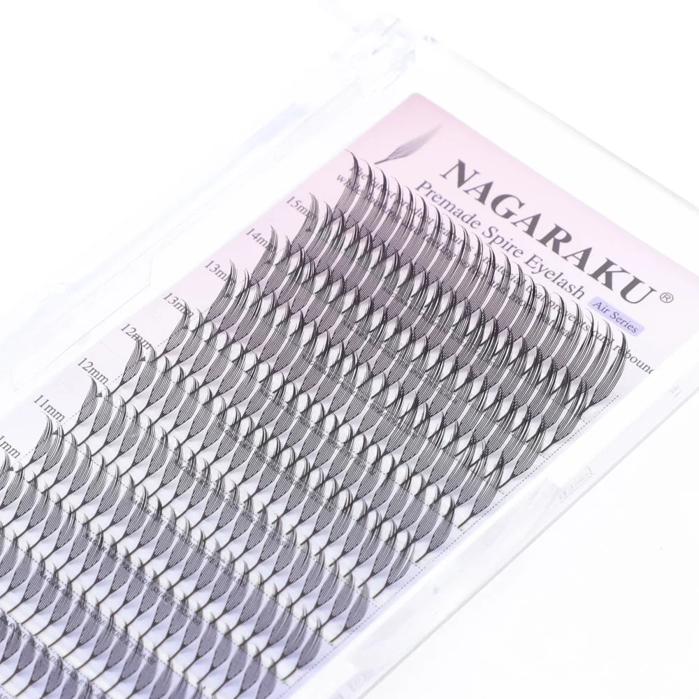 NAGARAKU Ship from America 10 cases Premade Spire Eyelash Plume Fluttering Eyelash Extensions Anime Effect Soft Comic
