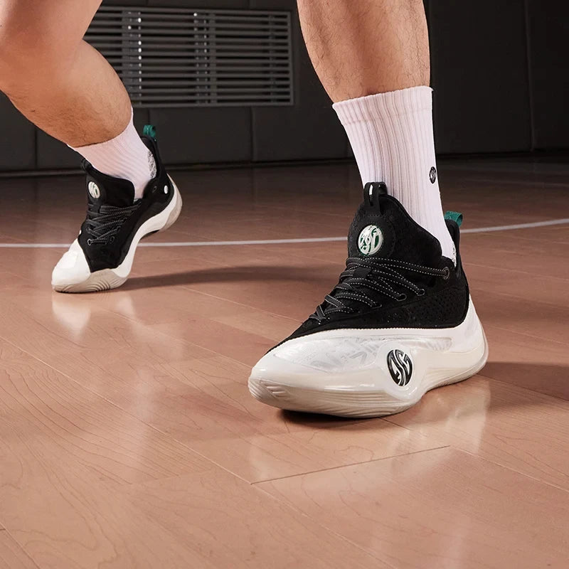 361 Degrees ZEN VI PRM Men's Basketball Sports Shoes Middle-Top Combat Wear-Resistant Non-Slip Support Sneakers Male 672431102