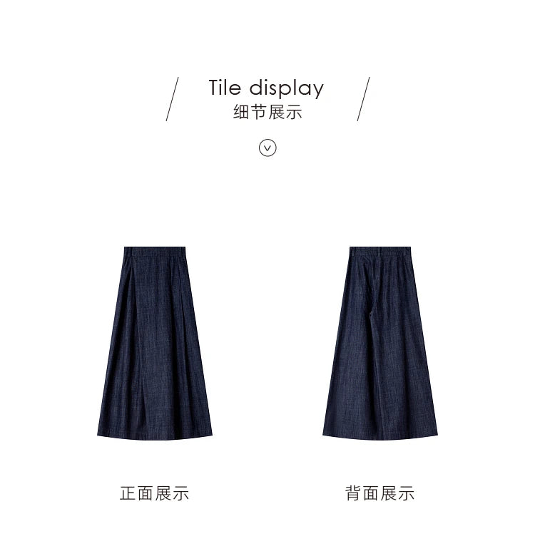 Vimly High-Waist Baggy Wide-Leg Denim Jeans for Women