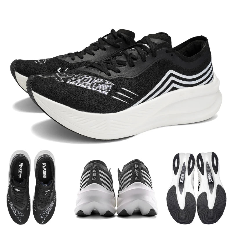 IRUNSVAN Professional Running Shoes Man Nylon Carbon Plate Athletic Training Sport Shoes Outdoor Non-slip Original Sneakers