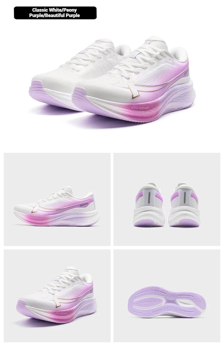 Xtep 2000km Plus Running Shoes Women's 2025 Spring Lightweight Anti-slip Wear-Resistant Training Jogging Sneakers 875318110009