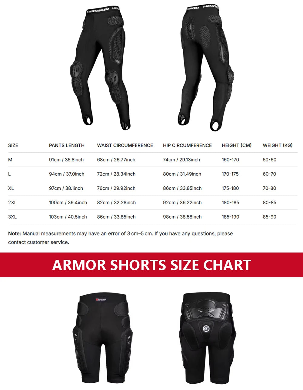 Off-Road Motorcycle Armor Jacket & Pants Set