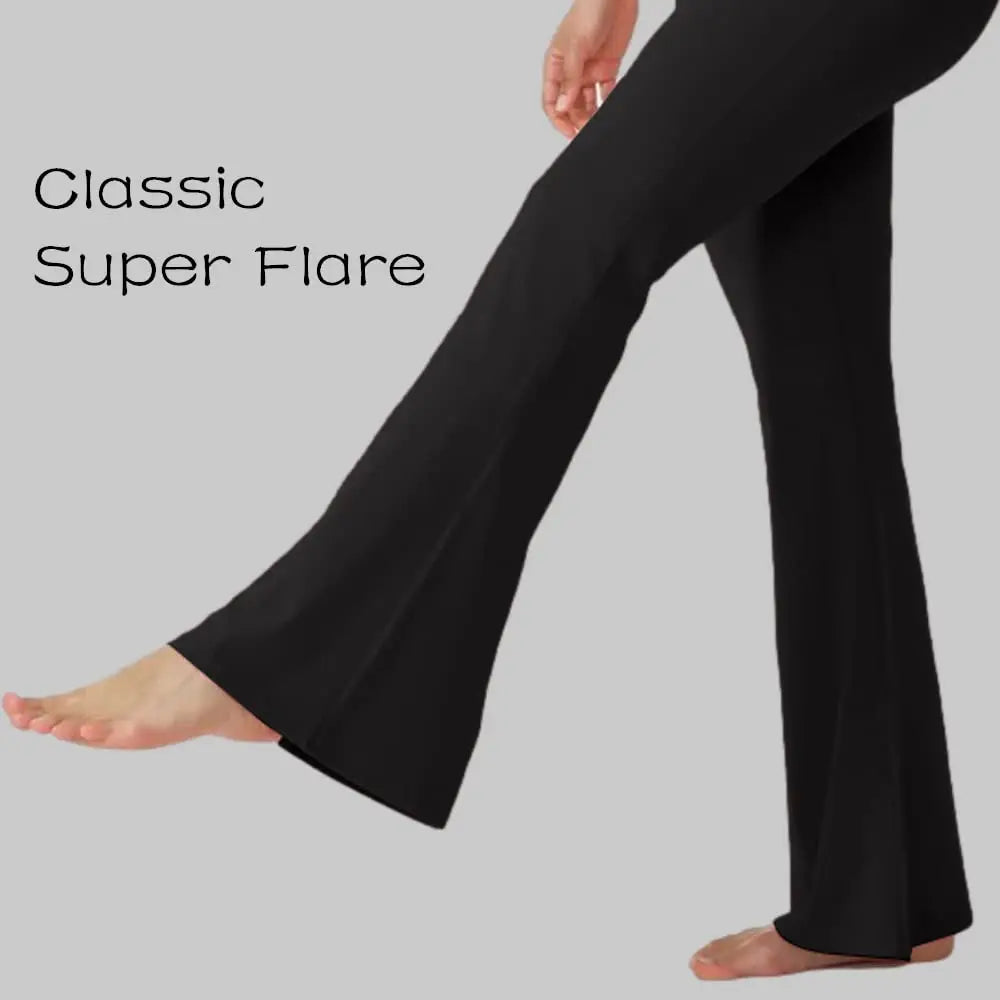 High-Waisted Flare Yoga Pants with Pockets