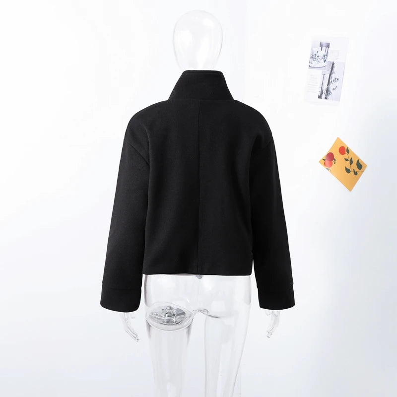 Women's Stand Collar Zip Jacket – Autumn/Winter