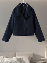 Stand Collar Woolen Short Coat