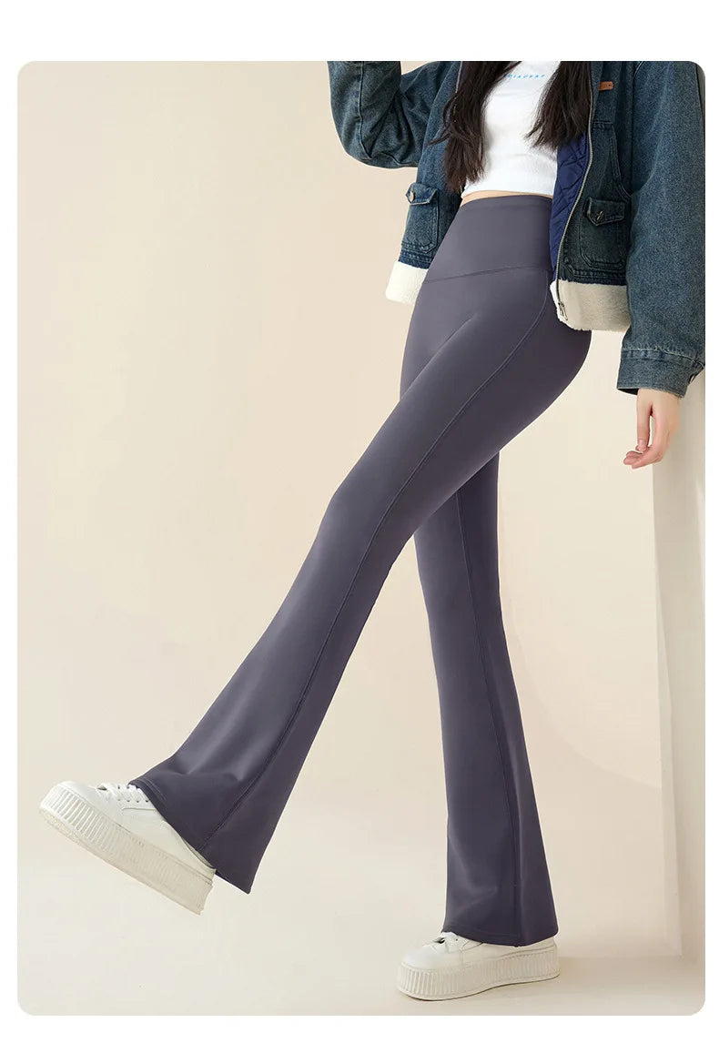 Women's Fleece-Lined High Waist Flare Leggings