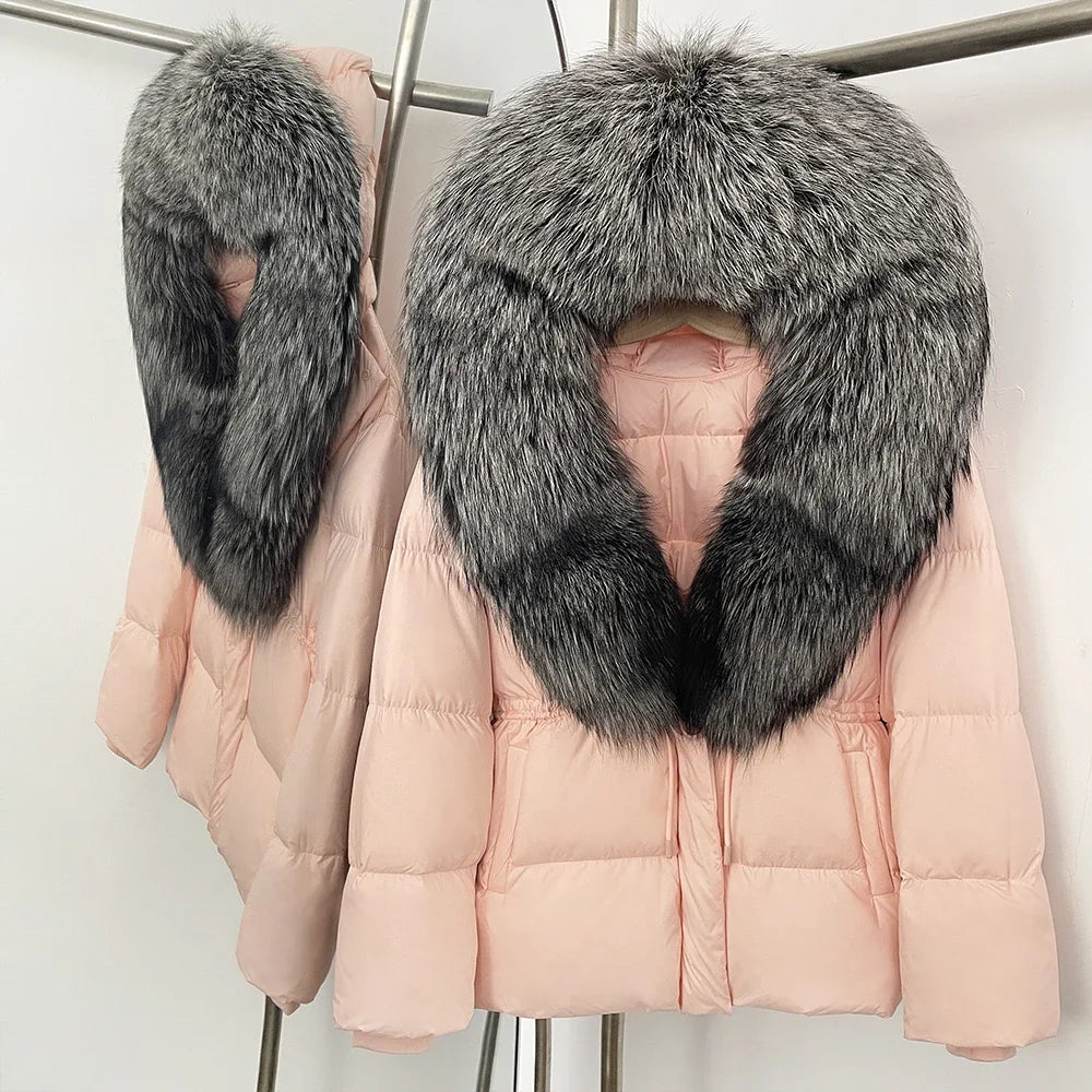 Premium Natural Fur Trim Down Jacket