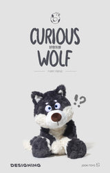 40cm Gray Wolf Plush Toy – Ultra-Soft Stuffed Animal