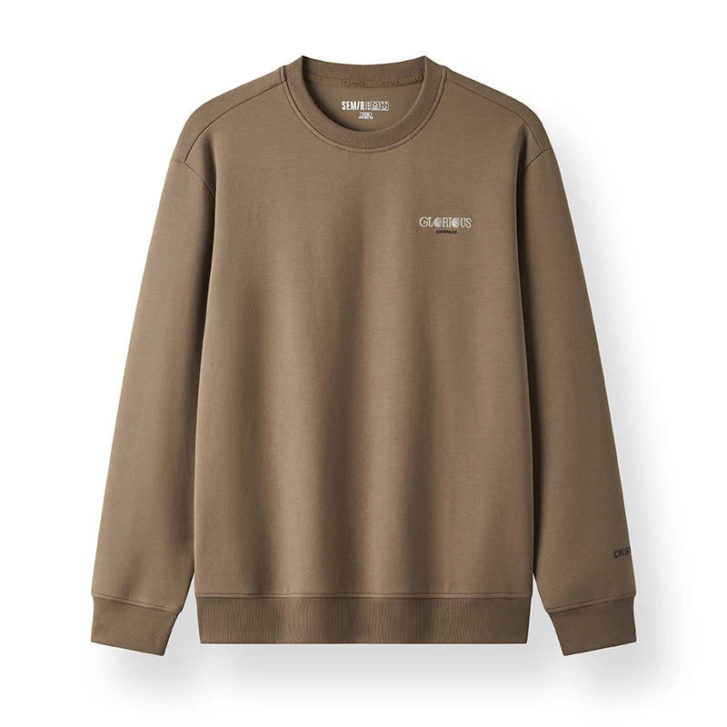 Semir Unisex Sweatshirt Regular Shoulder Crew Neck Soft Cotton Feel Pullover Everyday Casual Style Autumn Top 2026